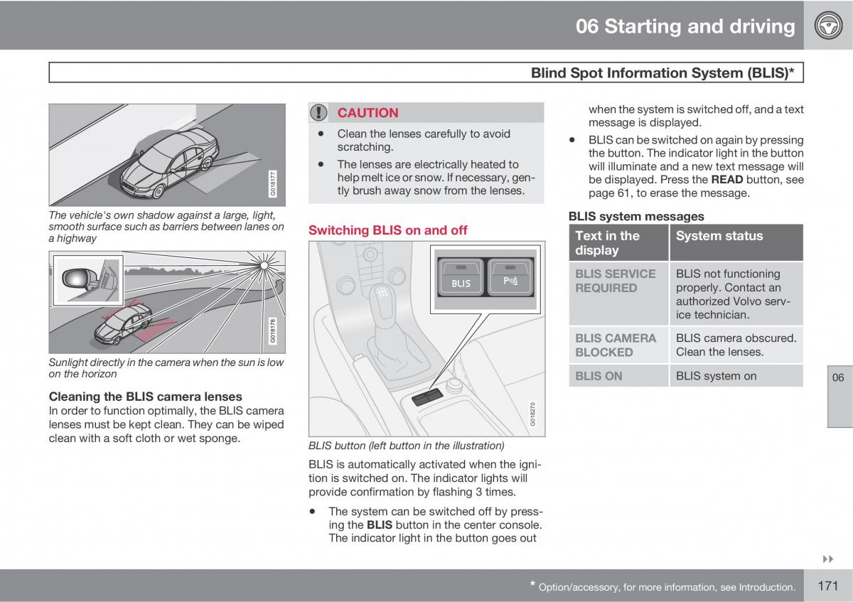 Volvo C30 owners manual / page 171