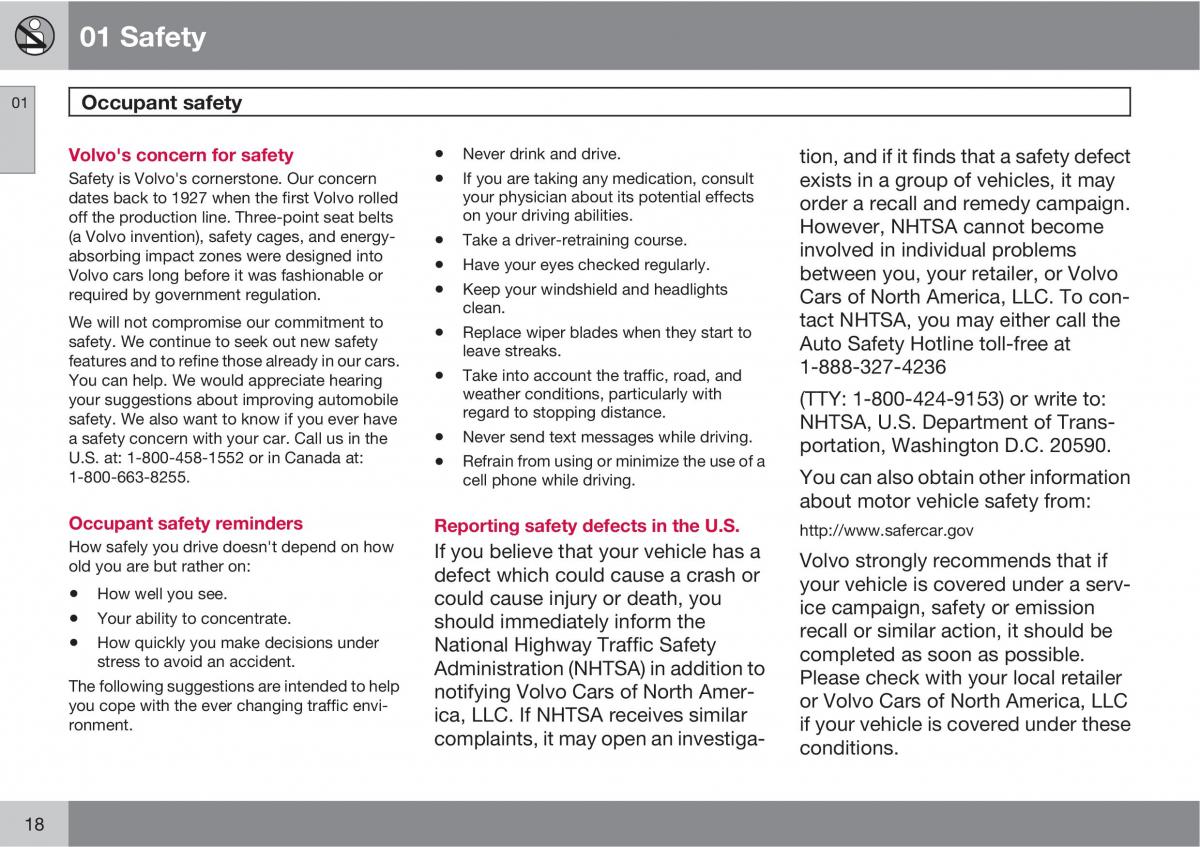 Volvo C30 owners manual / page 18