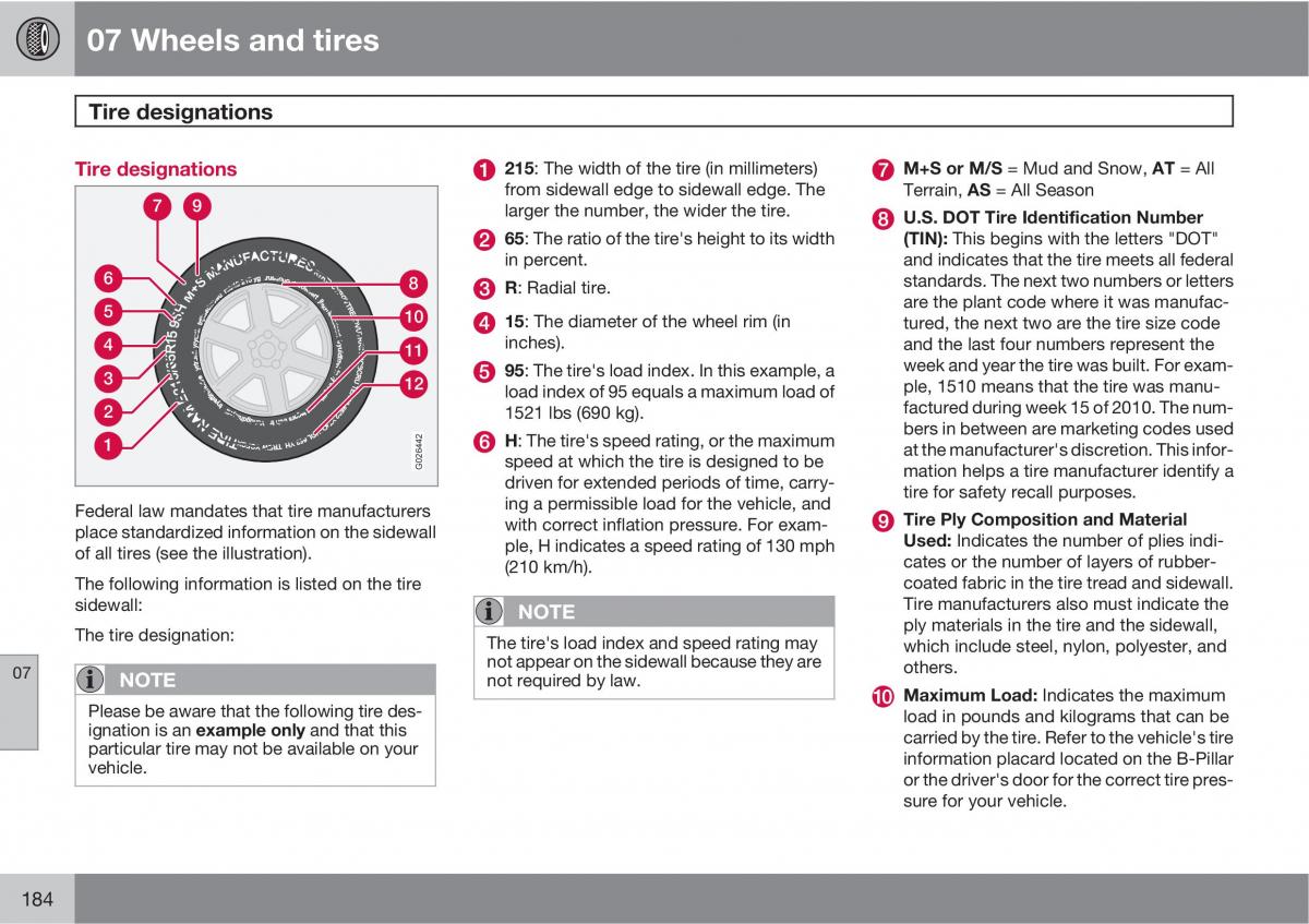 Volvo C30 owners manual / page 184