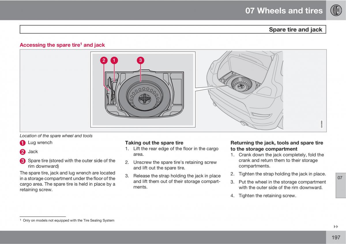 Volvo C30 owners manual / page 197