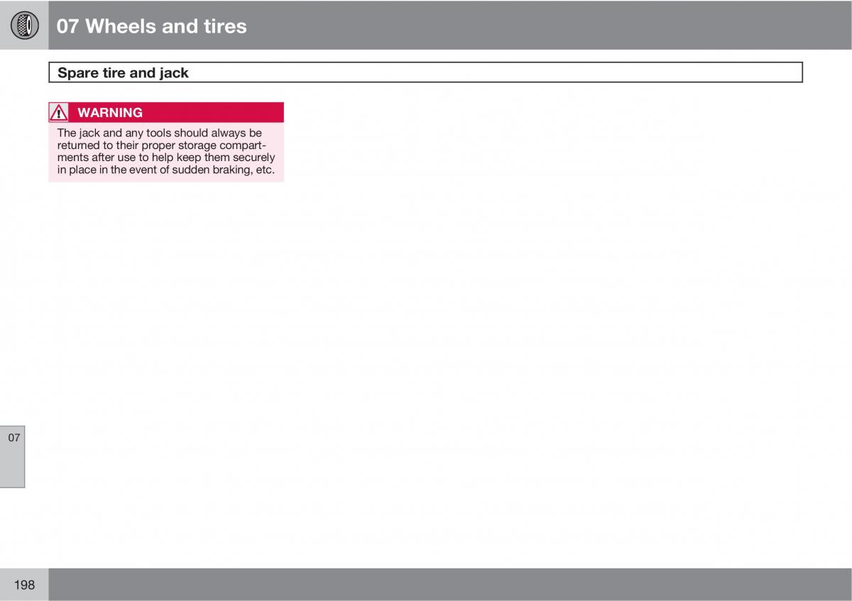 Volvo C30 owners manual / page 198