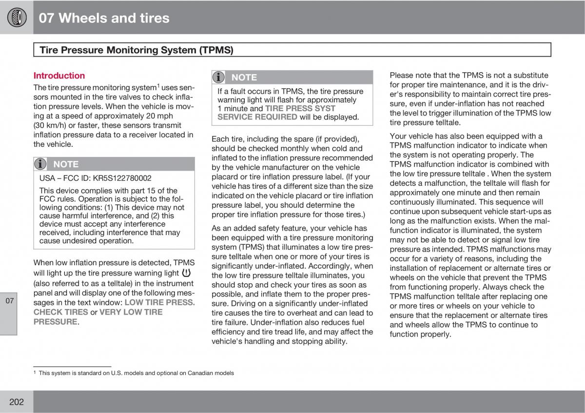 Volvo C30 owners manual / page 202