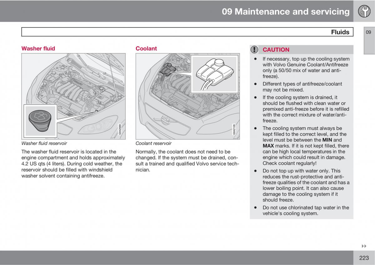 Volvo C30 owners manual / page 223