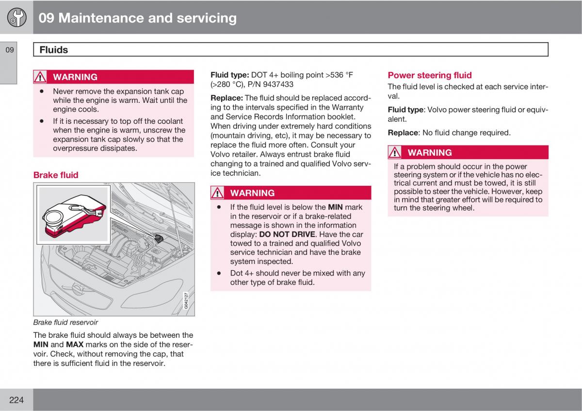 Volvo C30 owners manual / page 224