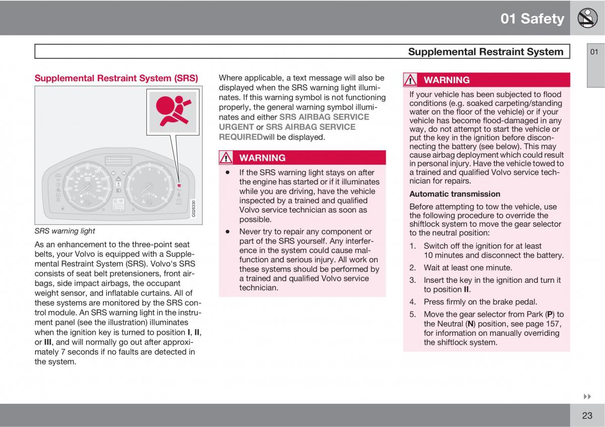 Volvo C30 owners manual / page 23