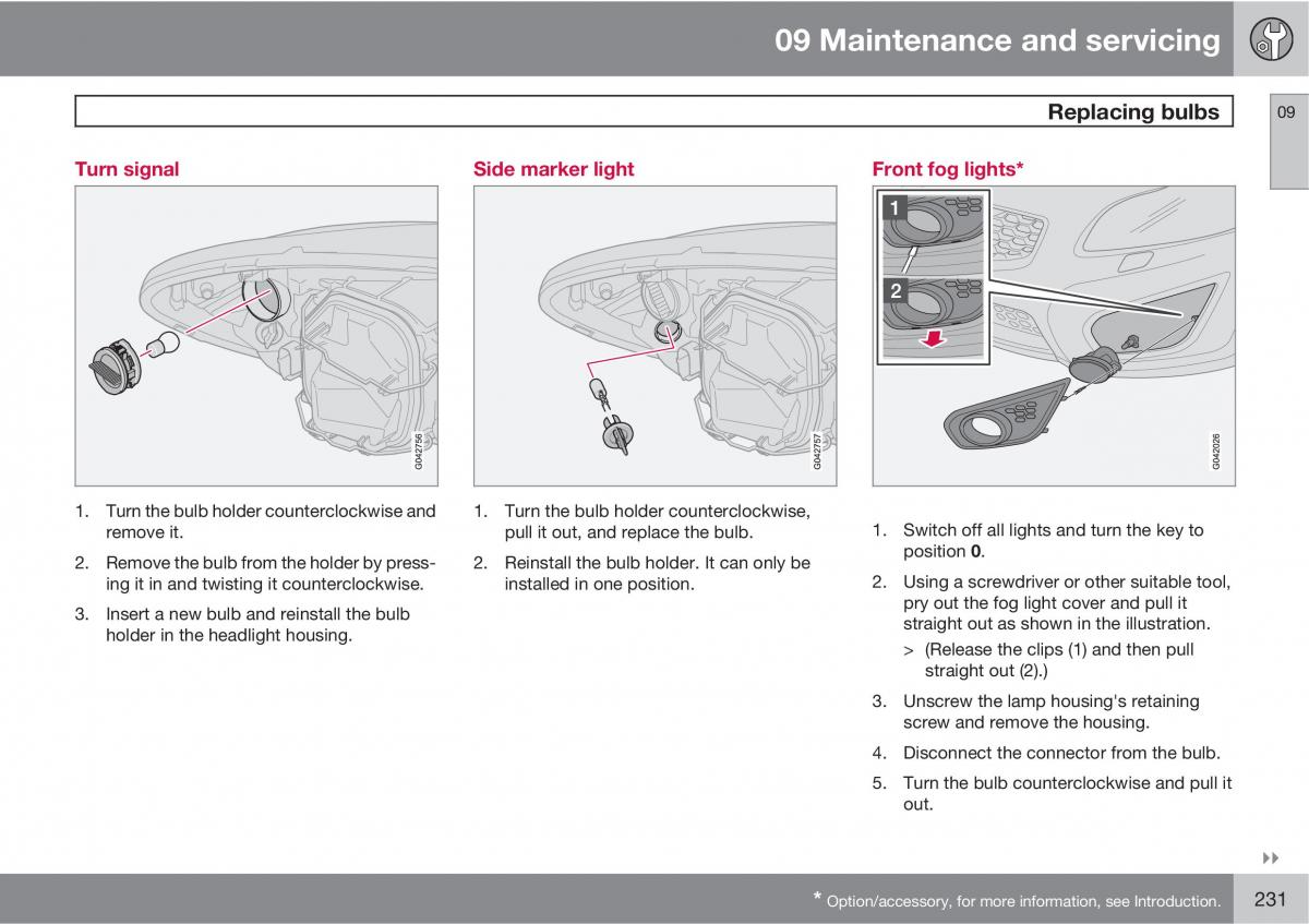 Volvo C30 owners manual / page 231