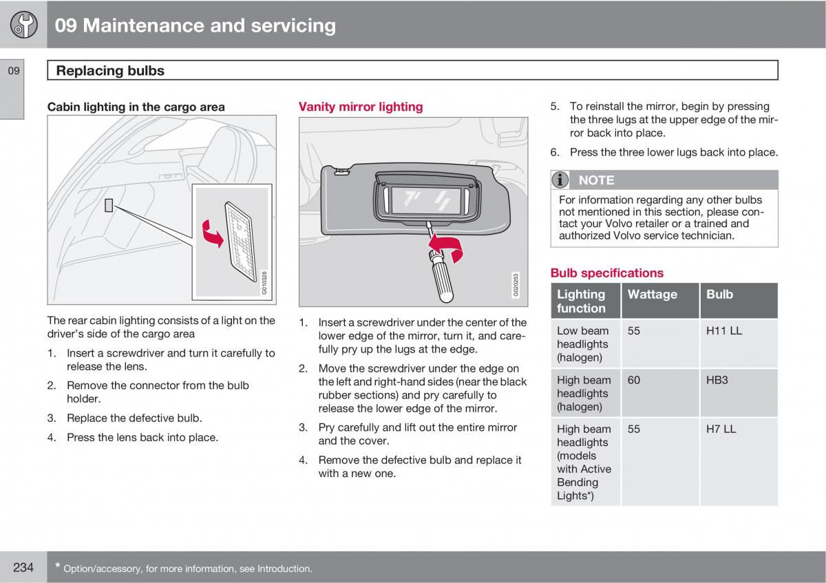 Volvo C30 owners manual / page 234