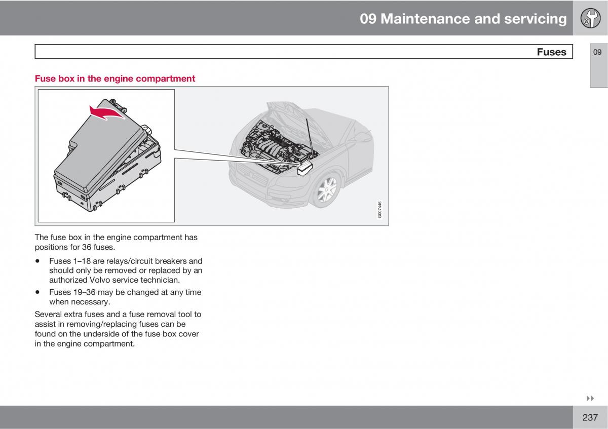 Volvo C30 owners manual / page 237