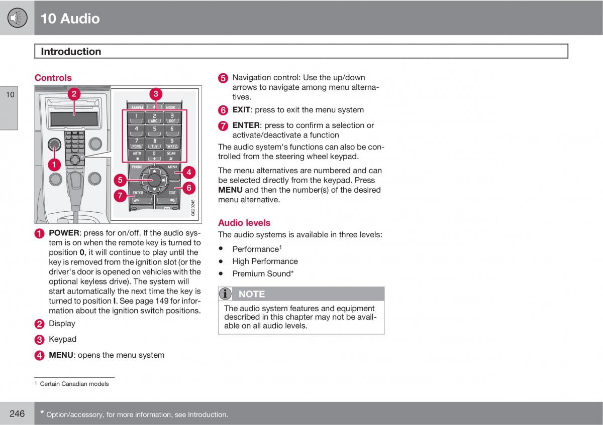 Volvo C30 owners manual / page 246