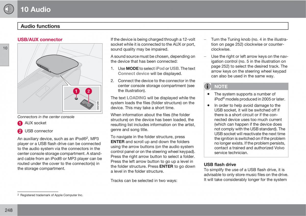 Volvo C30 owners manual / page 248