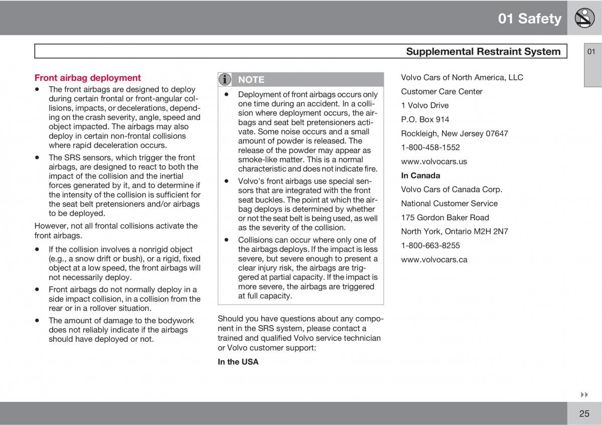 Volvo C30 owners manual / page 25