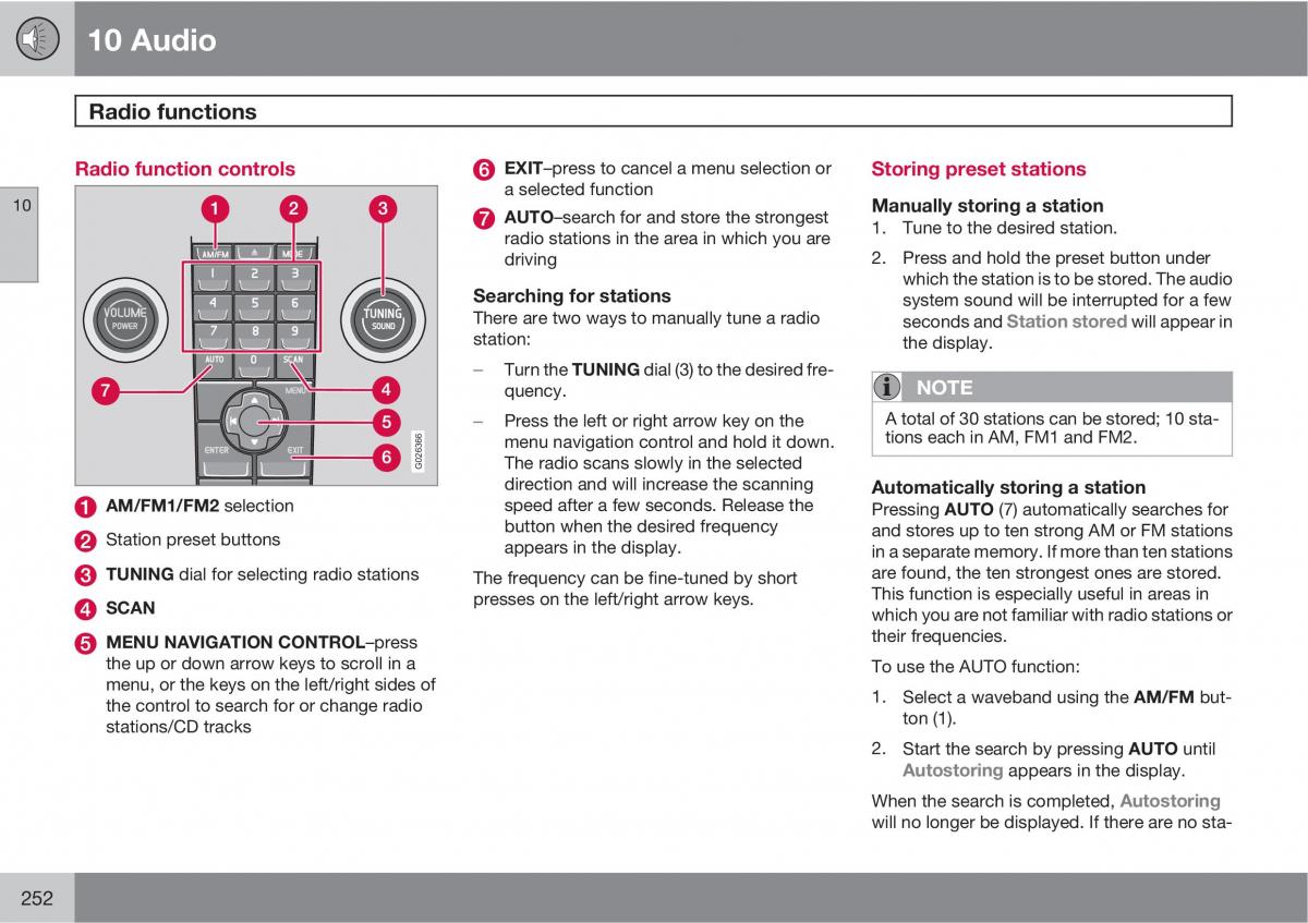 Volvo C30 owners manual / page 252