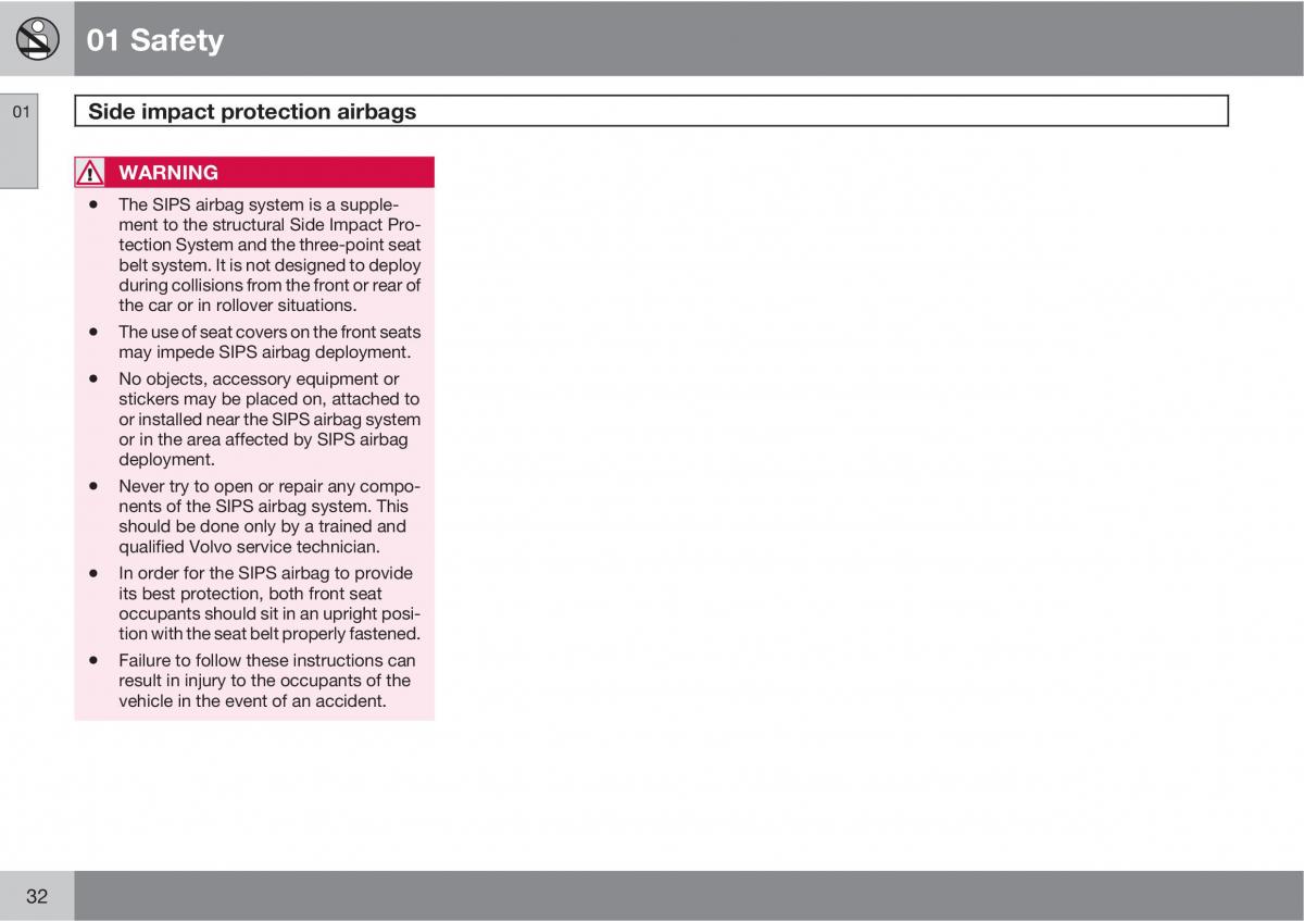 Volvo C30 owners manual / page 32