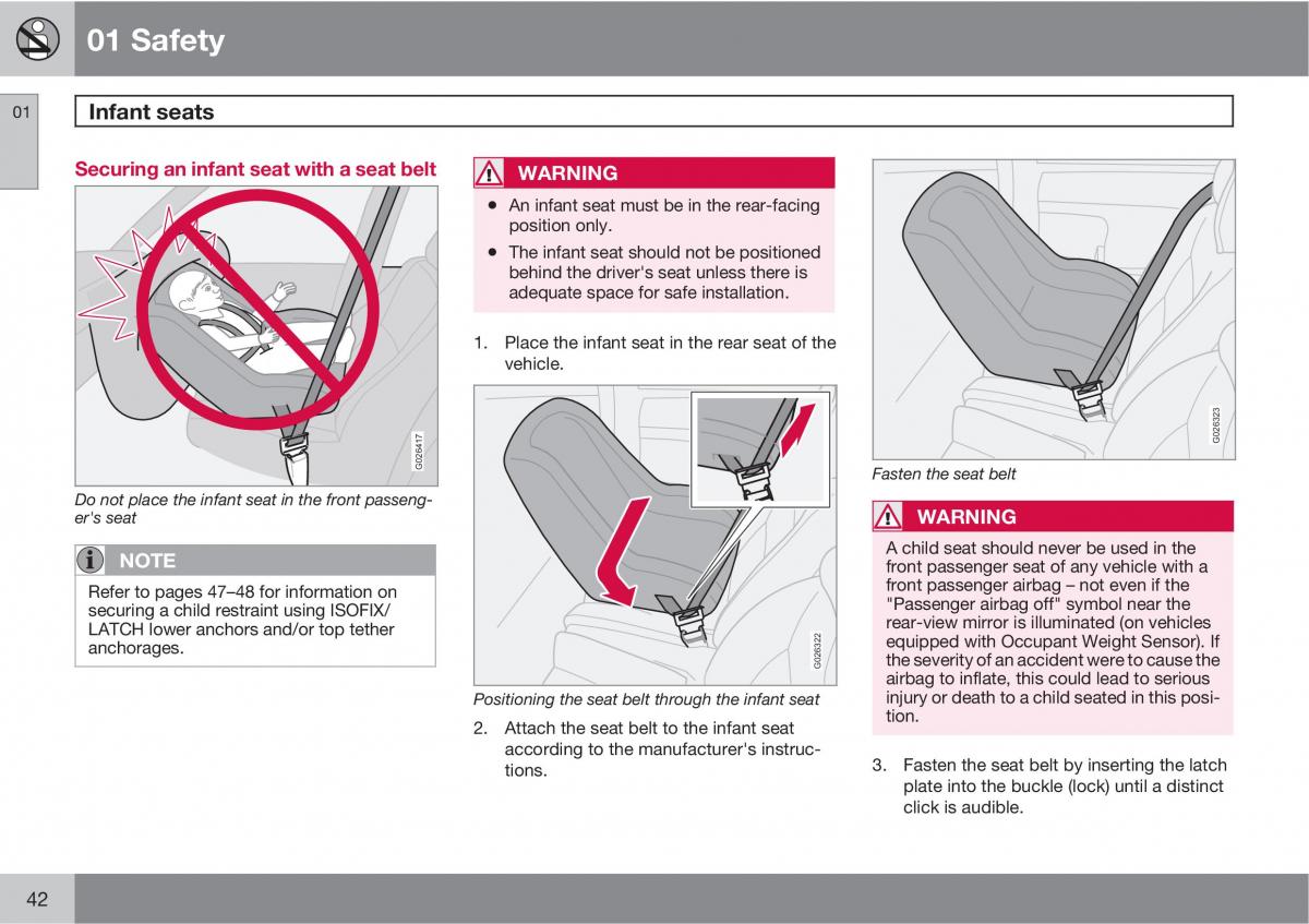 Volvo C30 owners manual / page 42