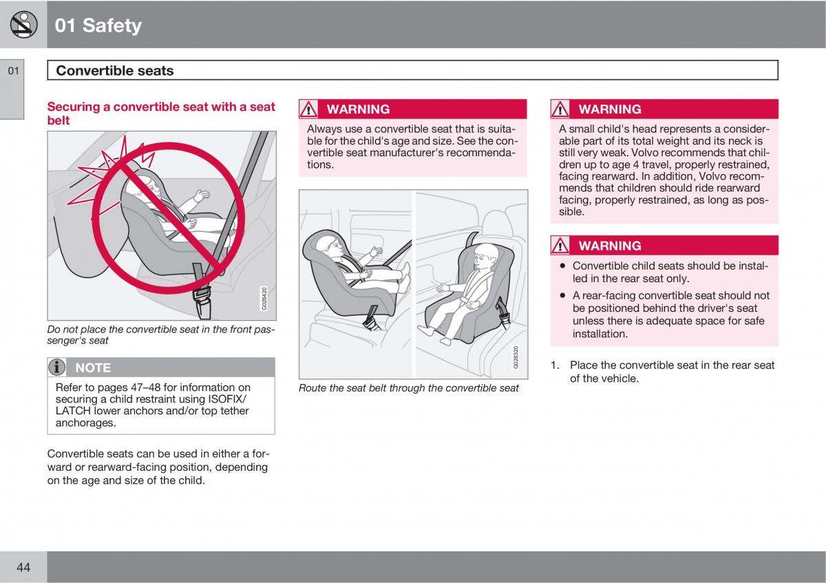 Volvo C30 owners manual / page 44