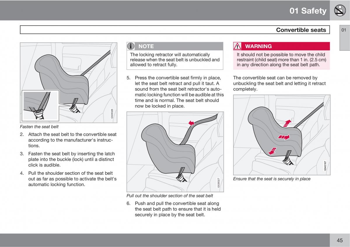 Volvo C30 owners manual / page 45