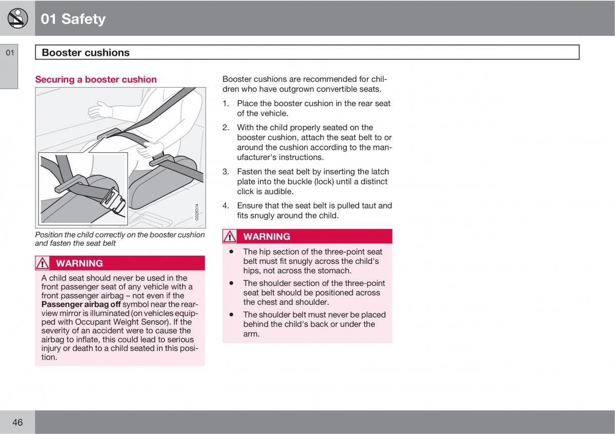 Volvo C30 owners manual / page 46