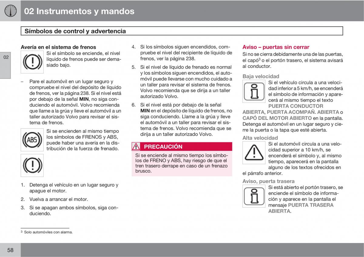 Volvo C30 manual del propietario / page 60