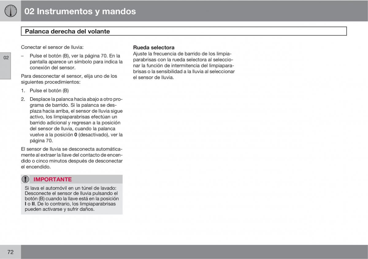 Volvo C30 manual del propietario / page 74