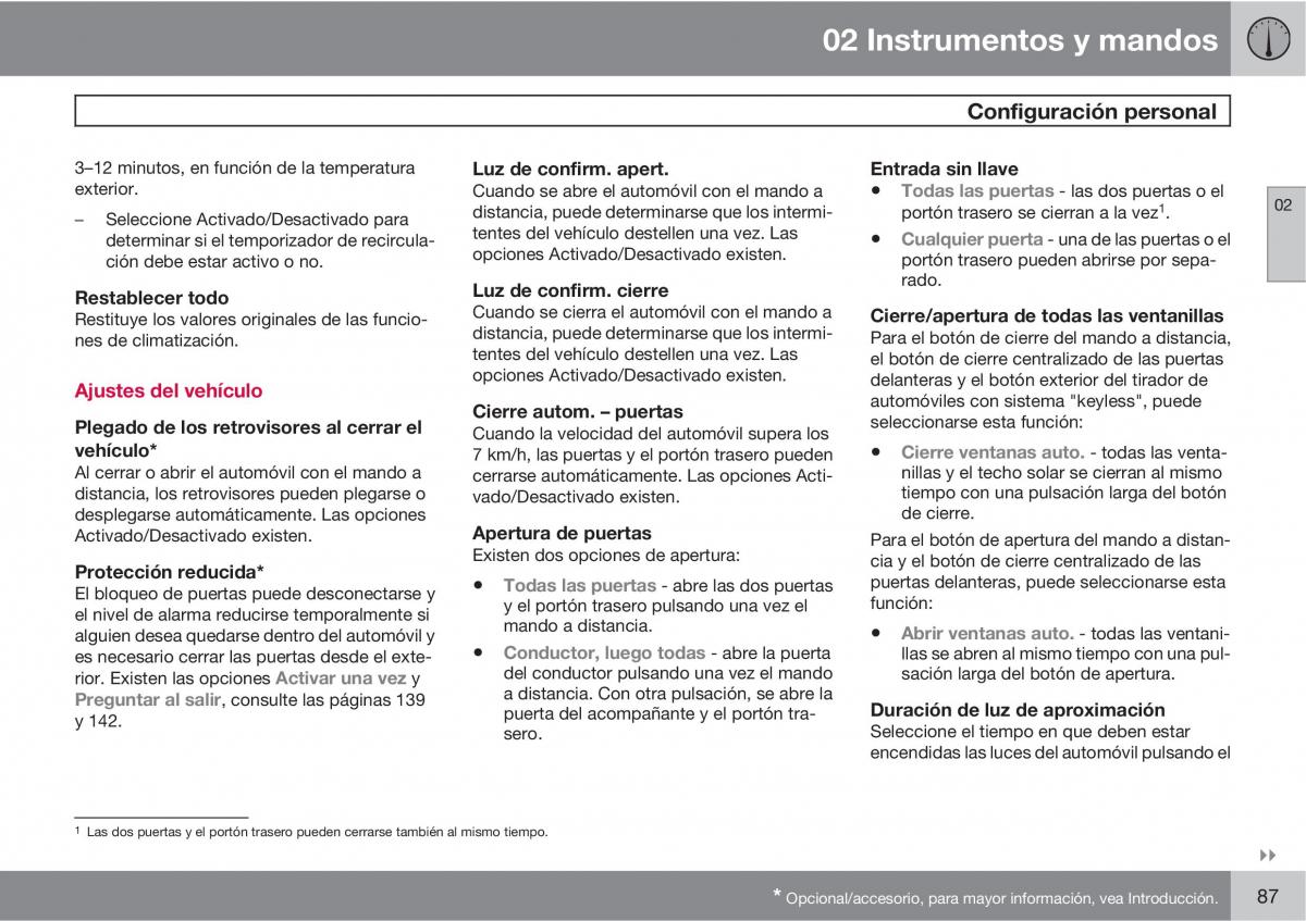 Volvo C30 manual del propietario / page 89