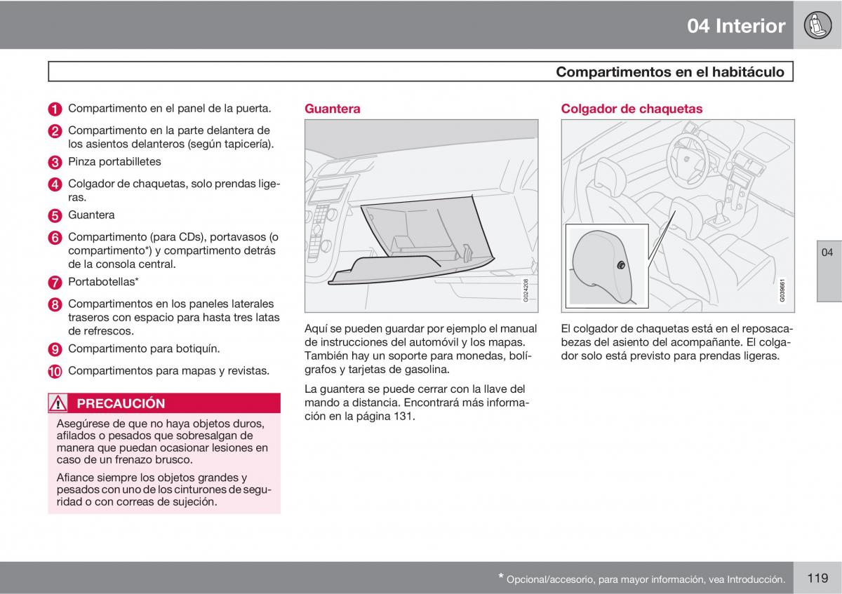 Volvo C30 manual del propietario / page 121