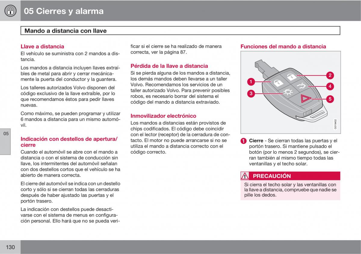 Volvo C30 manual del propietario / page 132