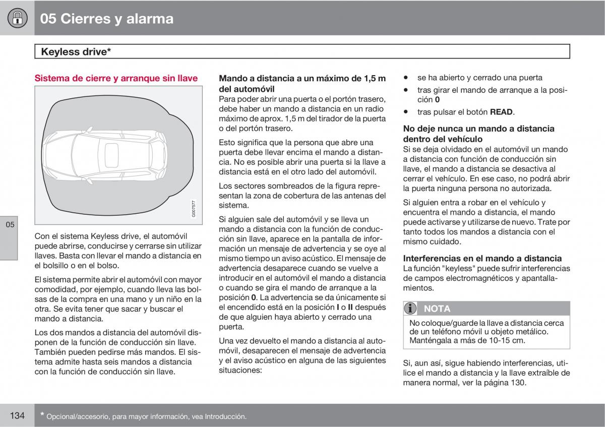 Volvo C30 manual del propietario / page 136