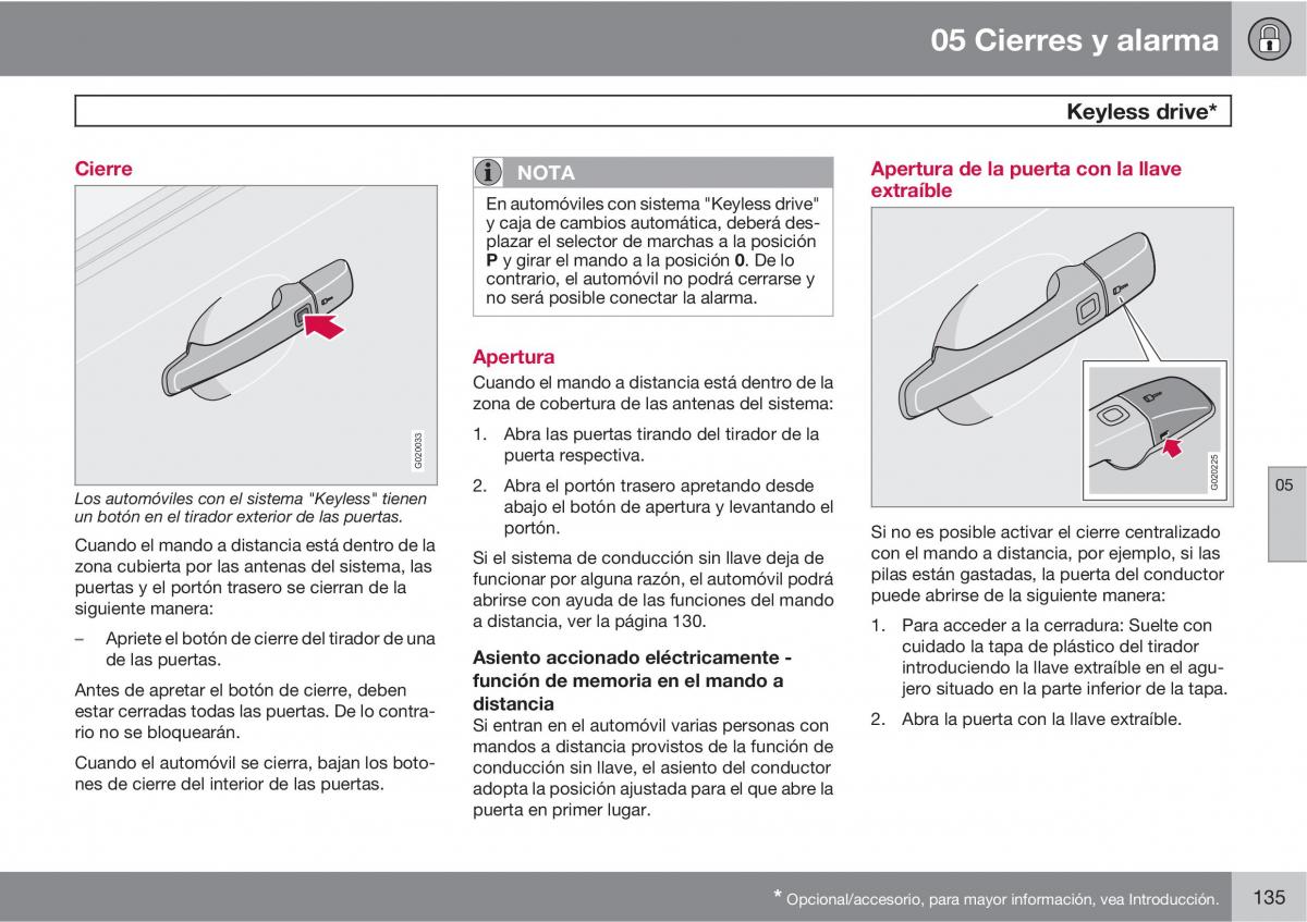 Volvo C30 manual del propietario / page 137