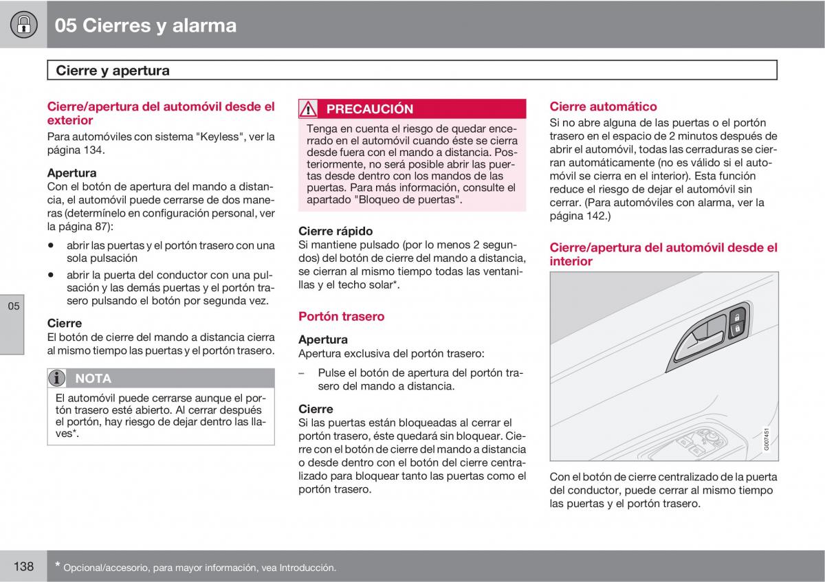 Volvo C30 manual del propietario / page 140