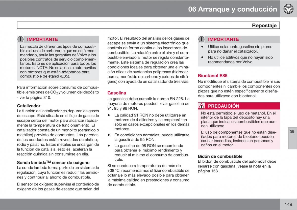 Volvo C30 manual del propietario / page 151