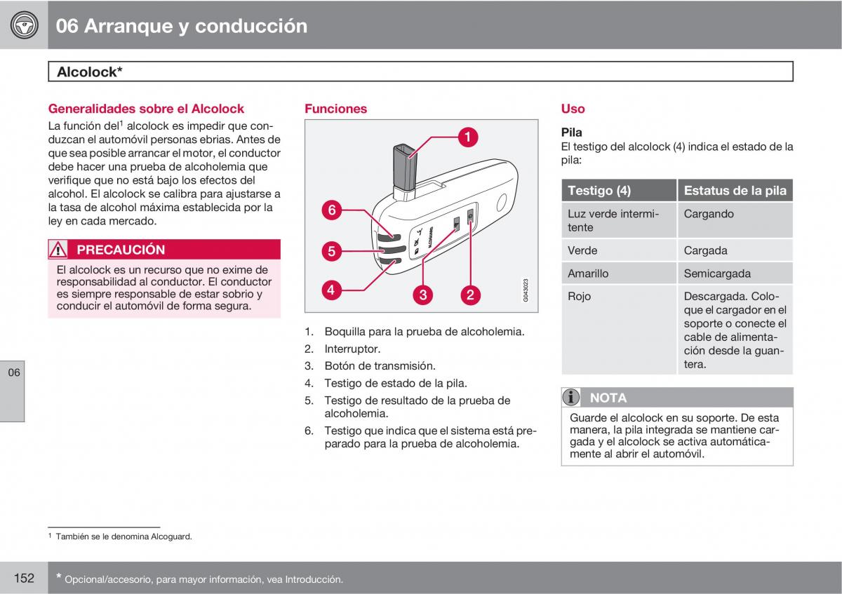 Volvo C30 manual del propietario / page 154