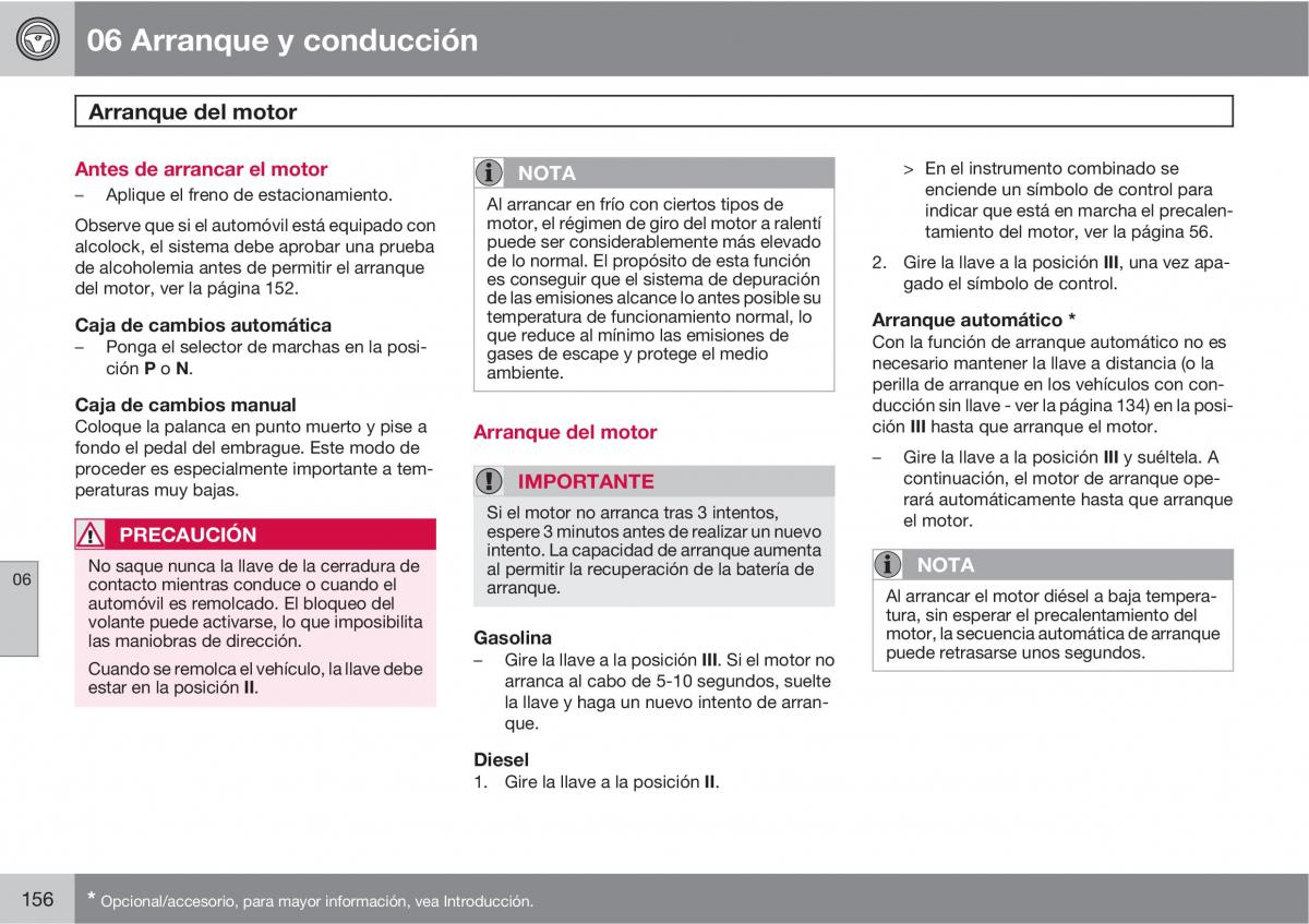 Volvo C30 manual del propietario / page 158