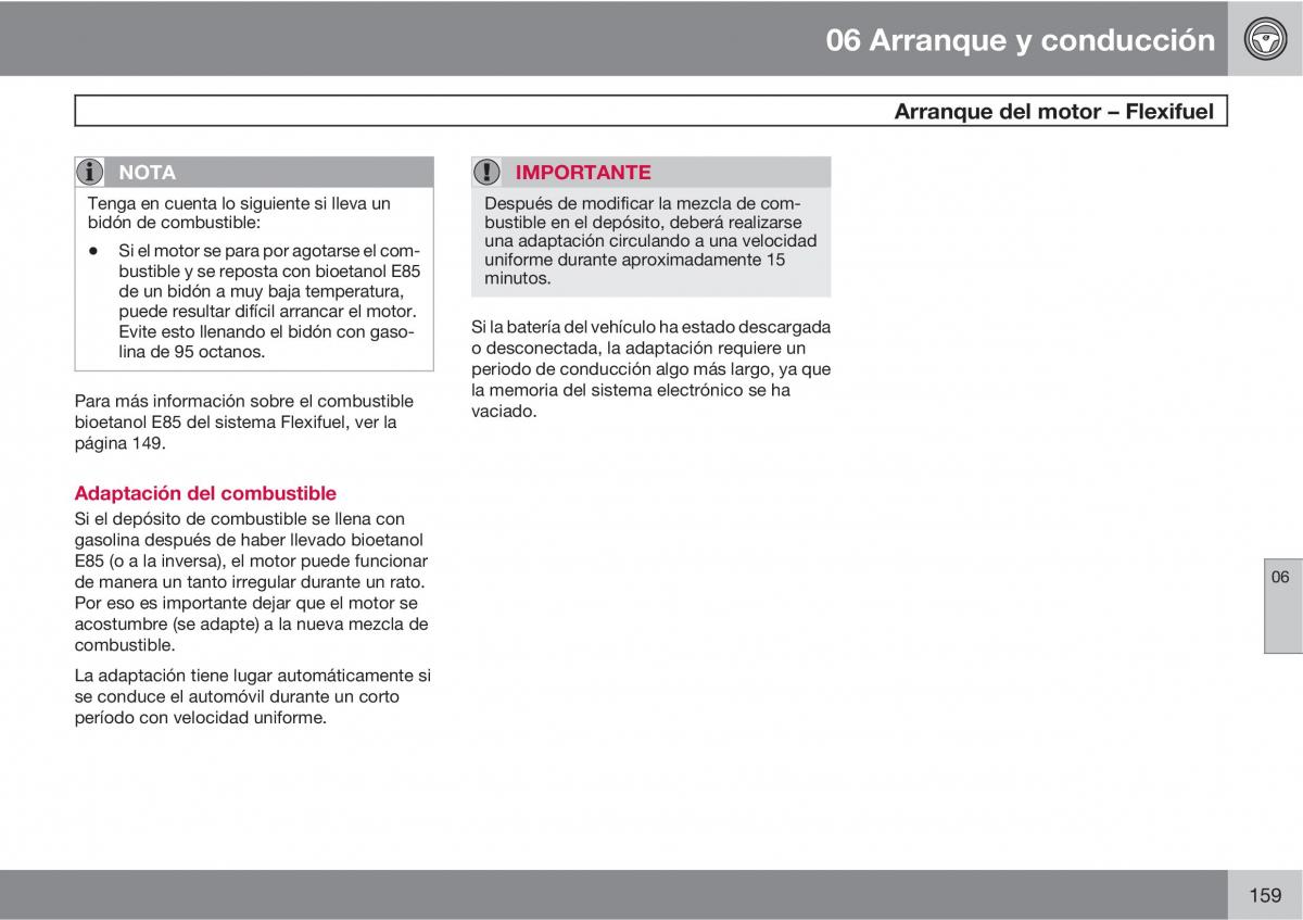 Volvo C30 manual del propietario / page 161