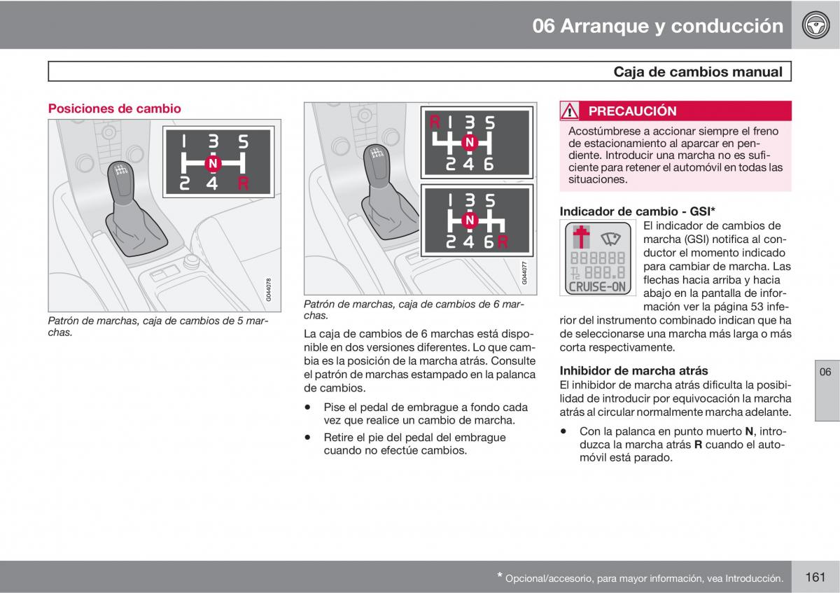 Volvo C30 manual del propietario / page 163