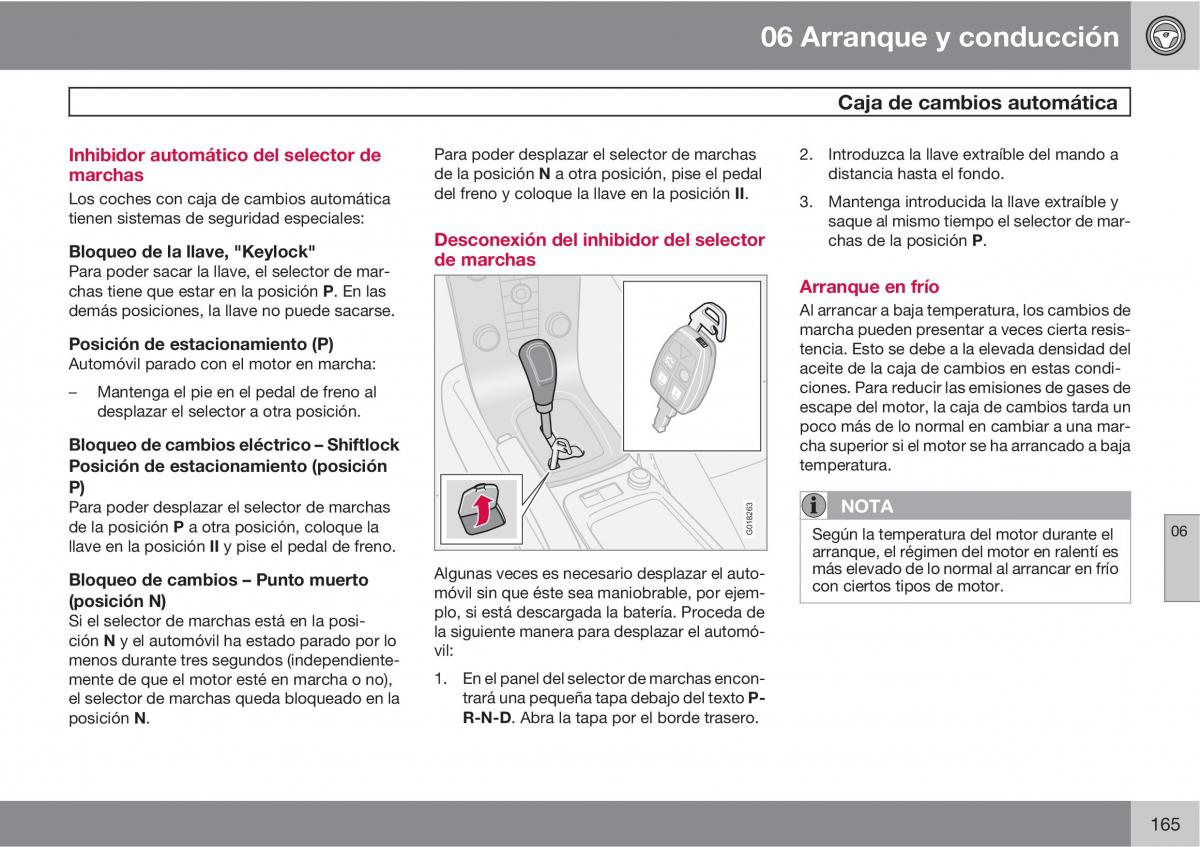 Volvo C30 manual del propietario / page 167