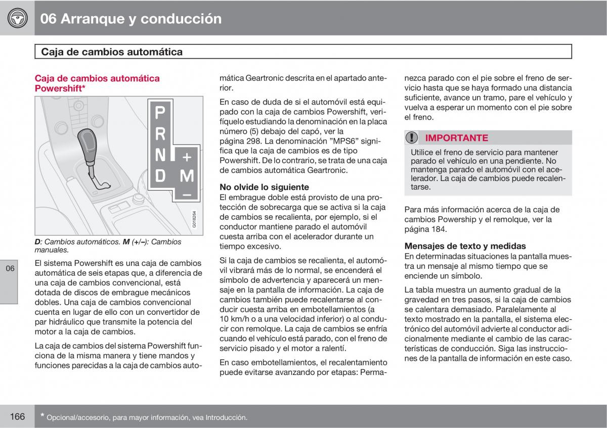 Volvo C30 manual del propietario / page 168