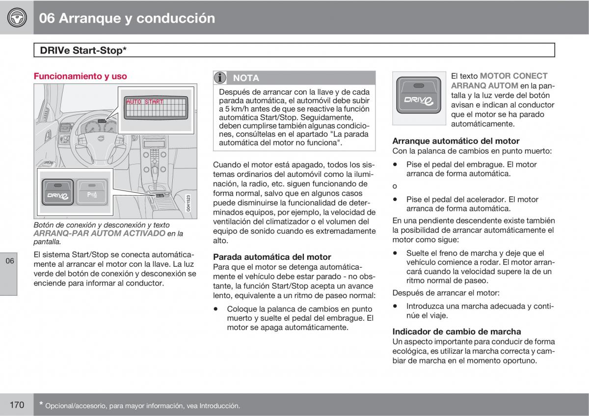 Volvo C30 manual del propietario / page 172