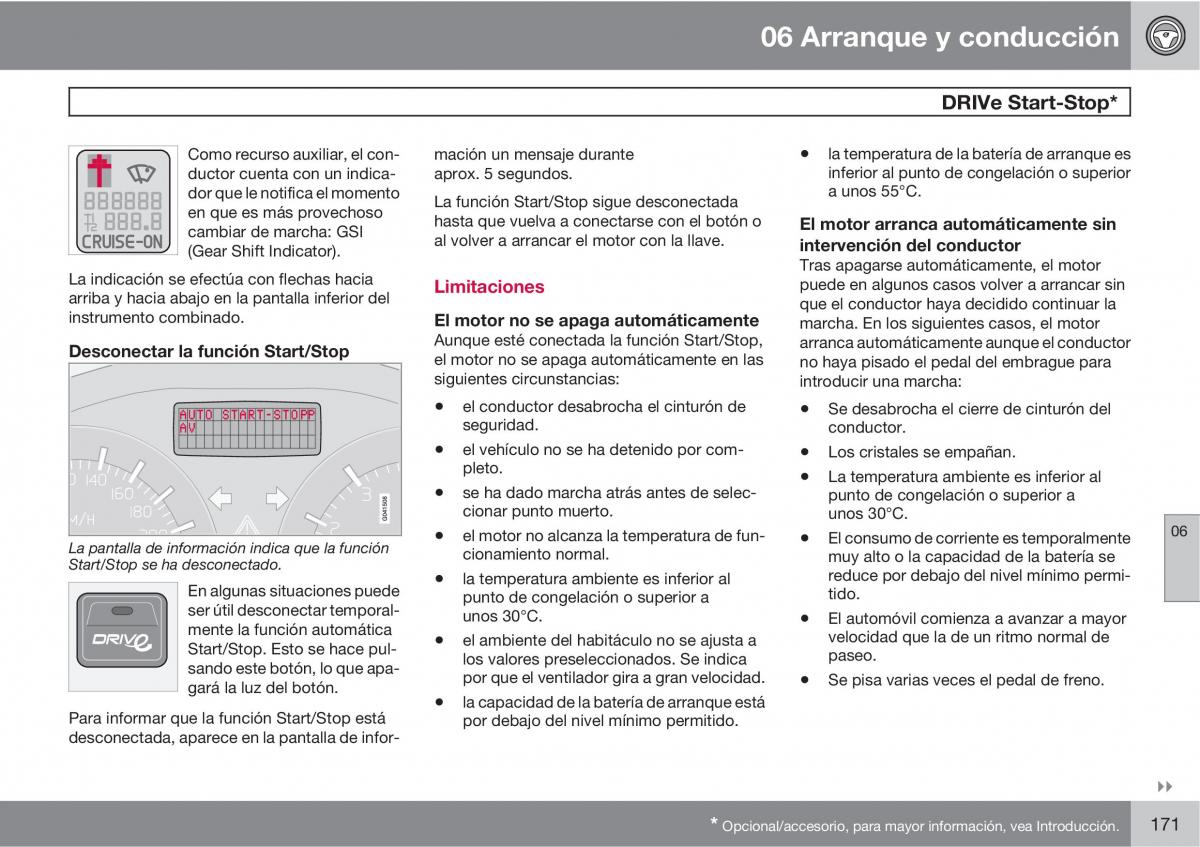 Volvo C30 manual del propietario / page 173