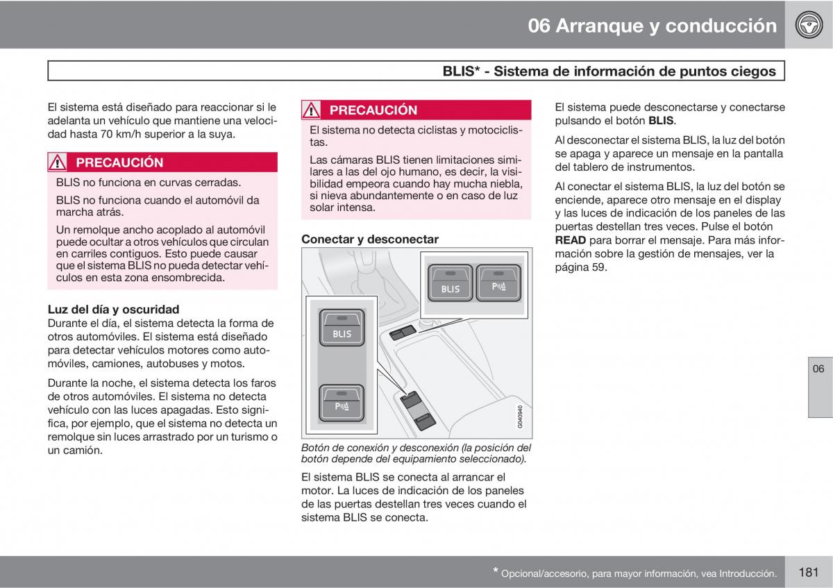 Volvo C30 manual del propietario / page 183