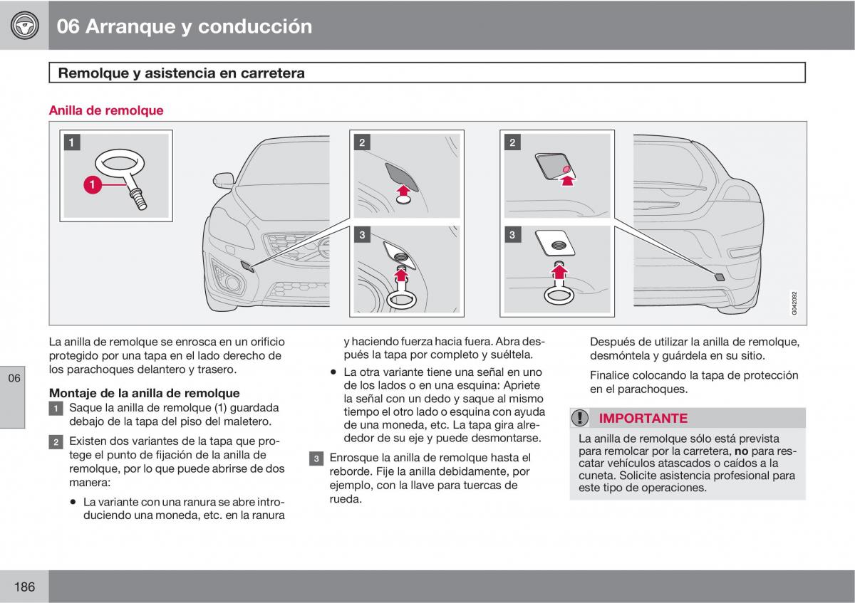 Volvo C30 manual del propietario / page 188