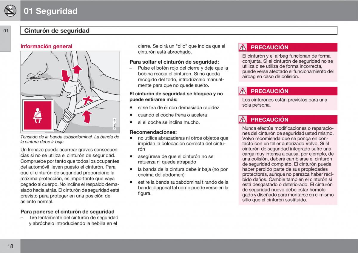 Volvo C30 manual del propietario / page 20