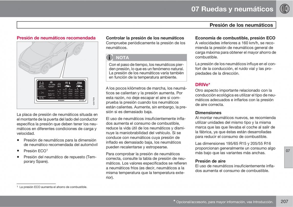 Volvo C30 manual del propietario / page 209