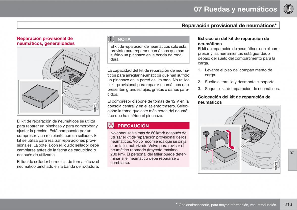 Volvo C30 manual del propietario / page 215