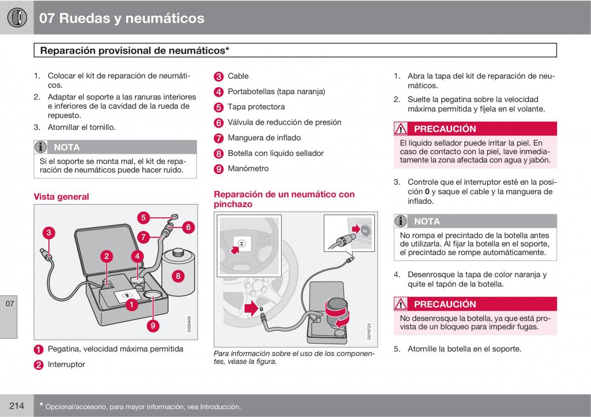 Volvo C30 manual del propietario / page 216