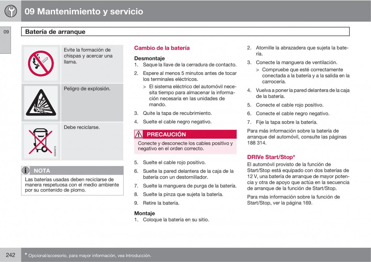 Volvo C30 manual del propietario / page 244