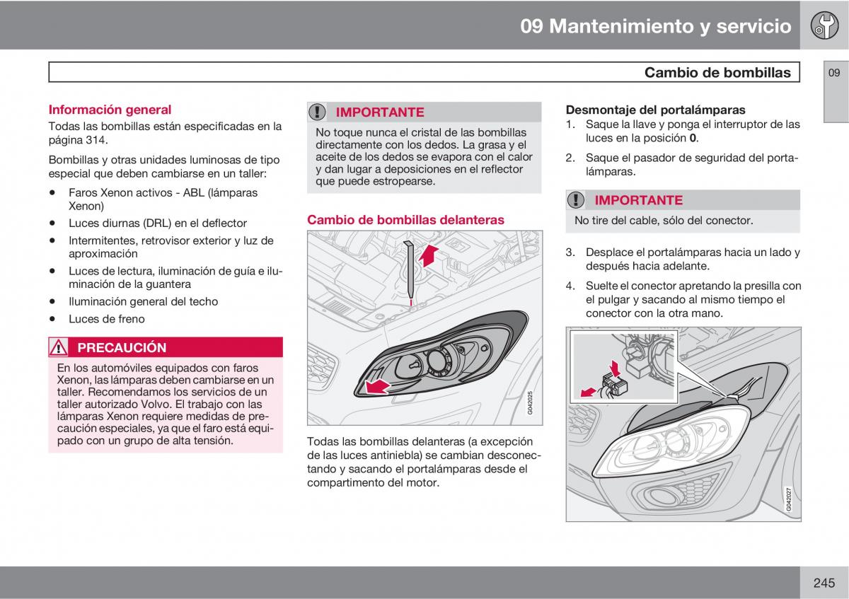 Volvo C30 manual del propietario / page 247