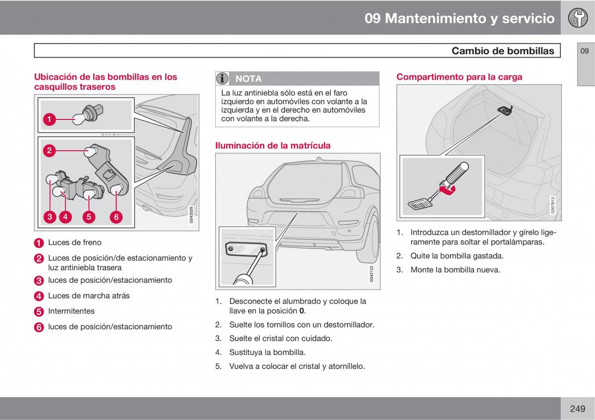 Volvo C30 manual del propietario / page 251