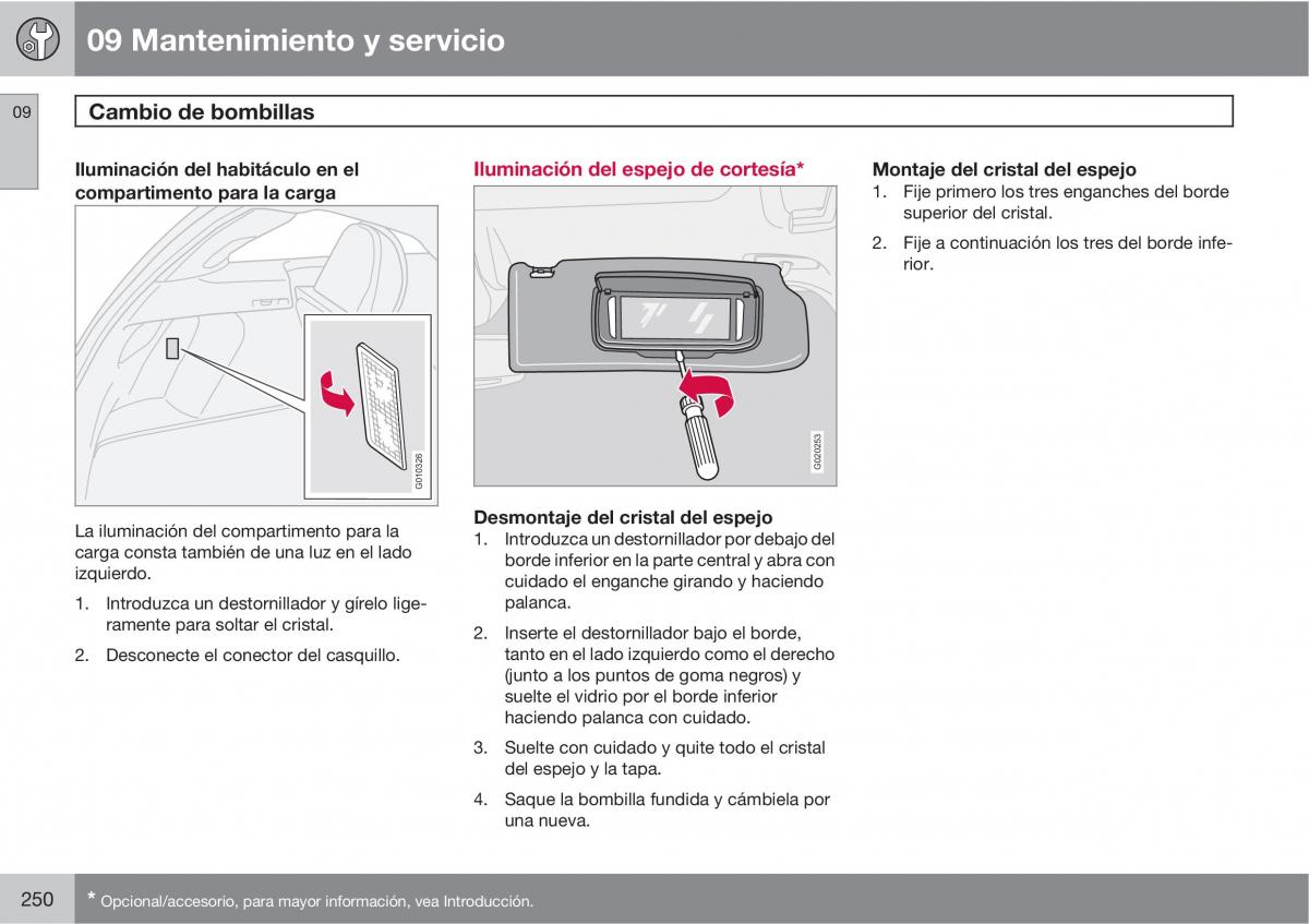 Volvo C30 manual del propietario / page 252