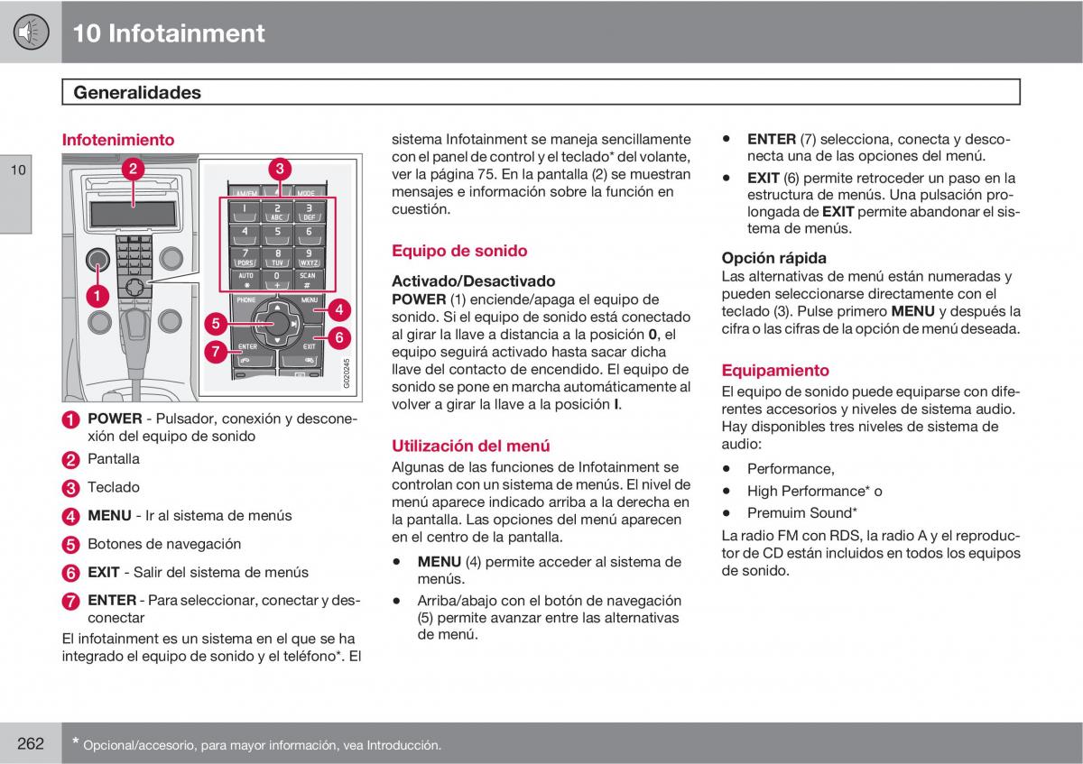 Volvo C30 manual del propietario / page 264