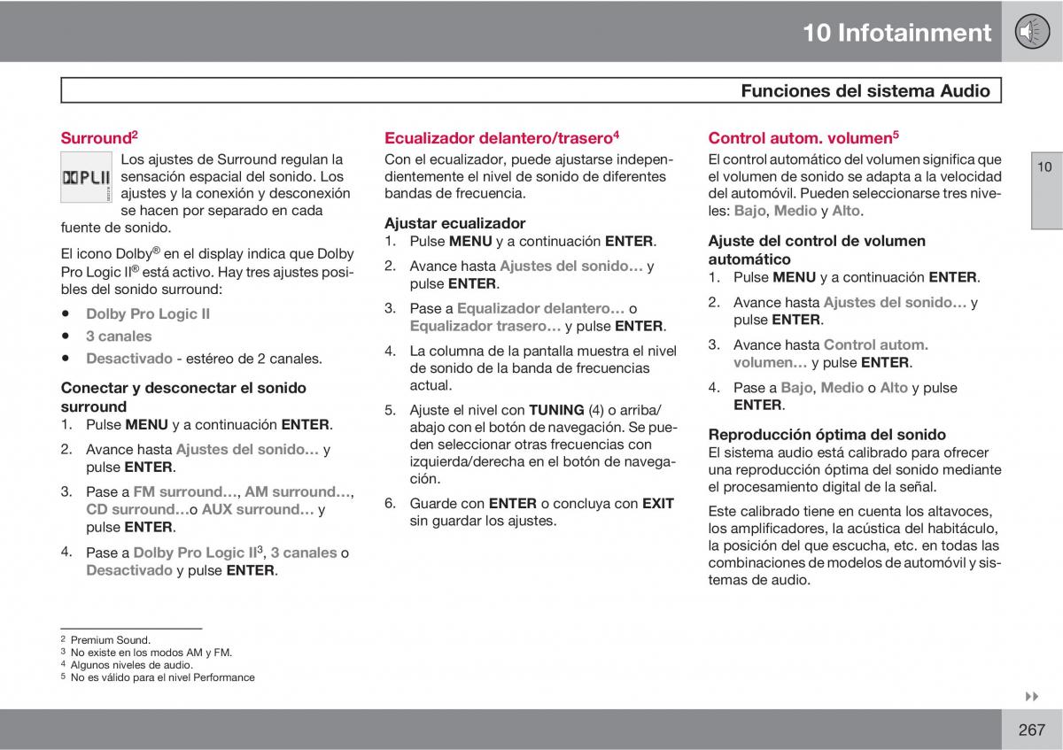 Volvo C30 manual del propietario / page 269